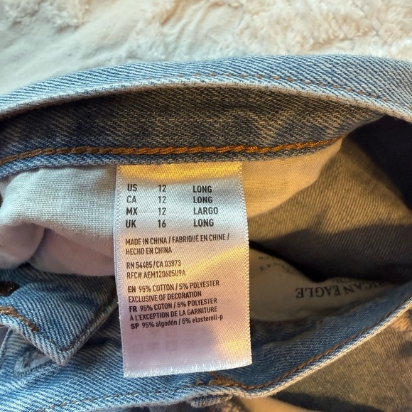 American Eagle Outfitters Blue Skinny Distressed Jeans - Picture 4 of 5